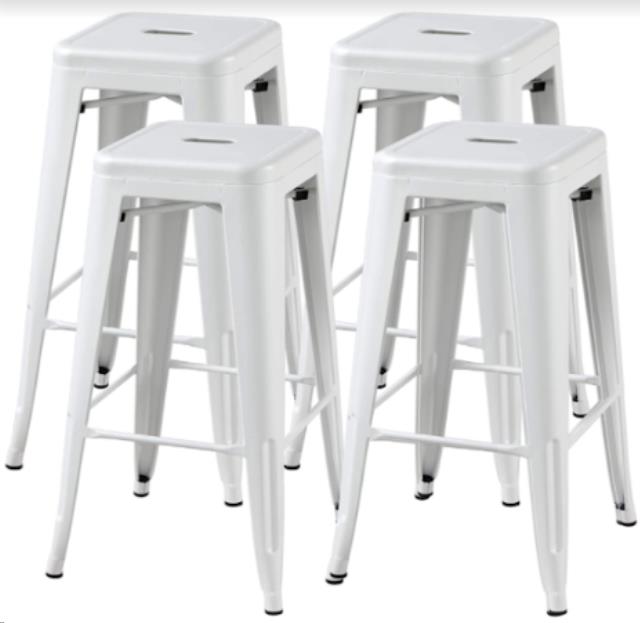 Rental store for Barstool, White Metal in Fresno CA
