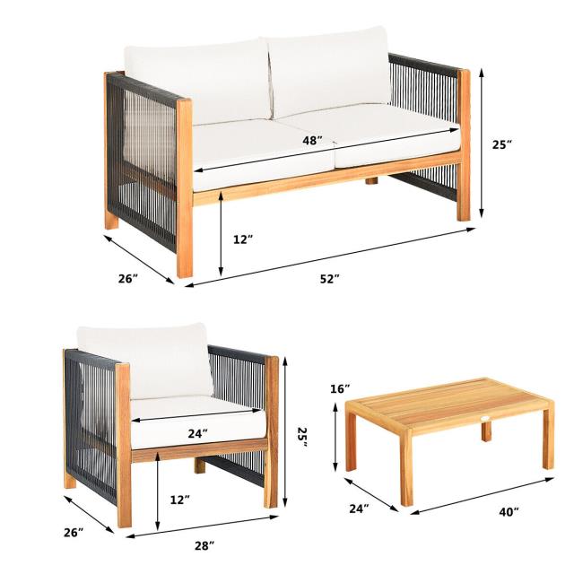 Where to find Patio Joy Rope Wood Patio Loveseat in Fresno