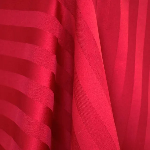 Rental store for Satin Stripe Cardinal Red Linen in Fresno CA