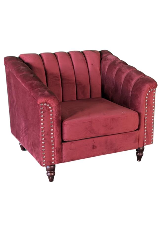 Where to find Burgundy Velvet Chair in Fresno