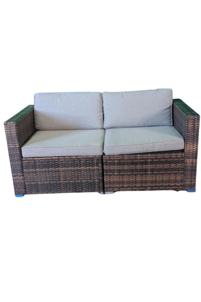 Where to find Rich Brown Hand Woven Loveseat in Fresno