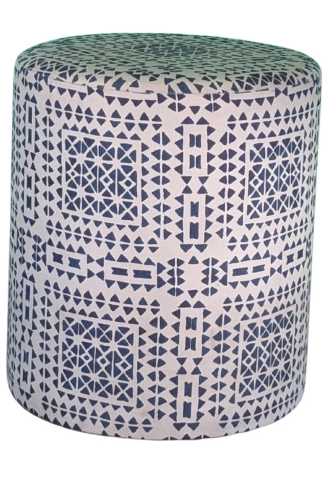 Where to find Ottoman, White Blue Canvas Tall in Fresno