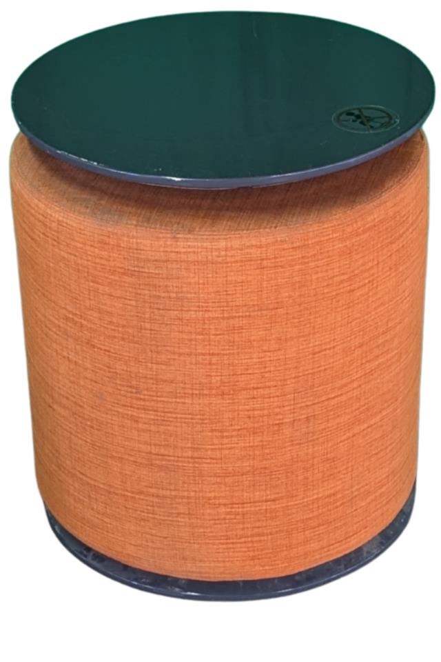 Where to find Table, Orange Rotating Glass Side in Fresno