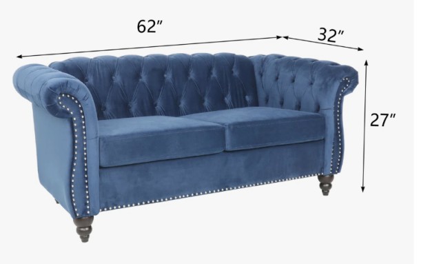 Where to find Blue Velvet Loveseat in Fresno